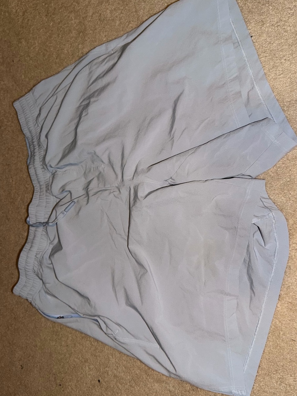 Light Blue Lululemon PaceBreaker Athletic Drawstring Shorts